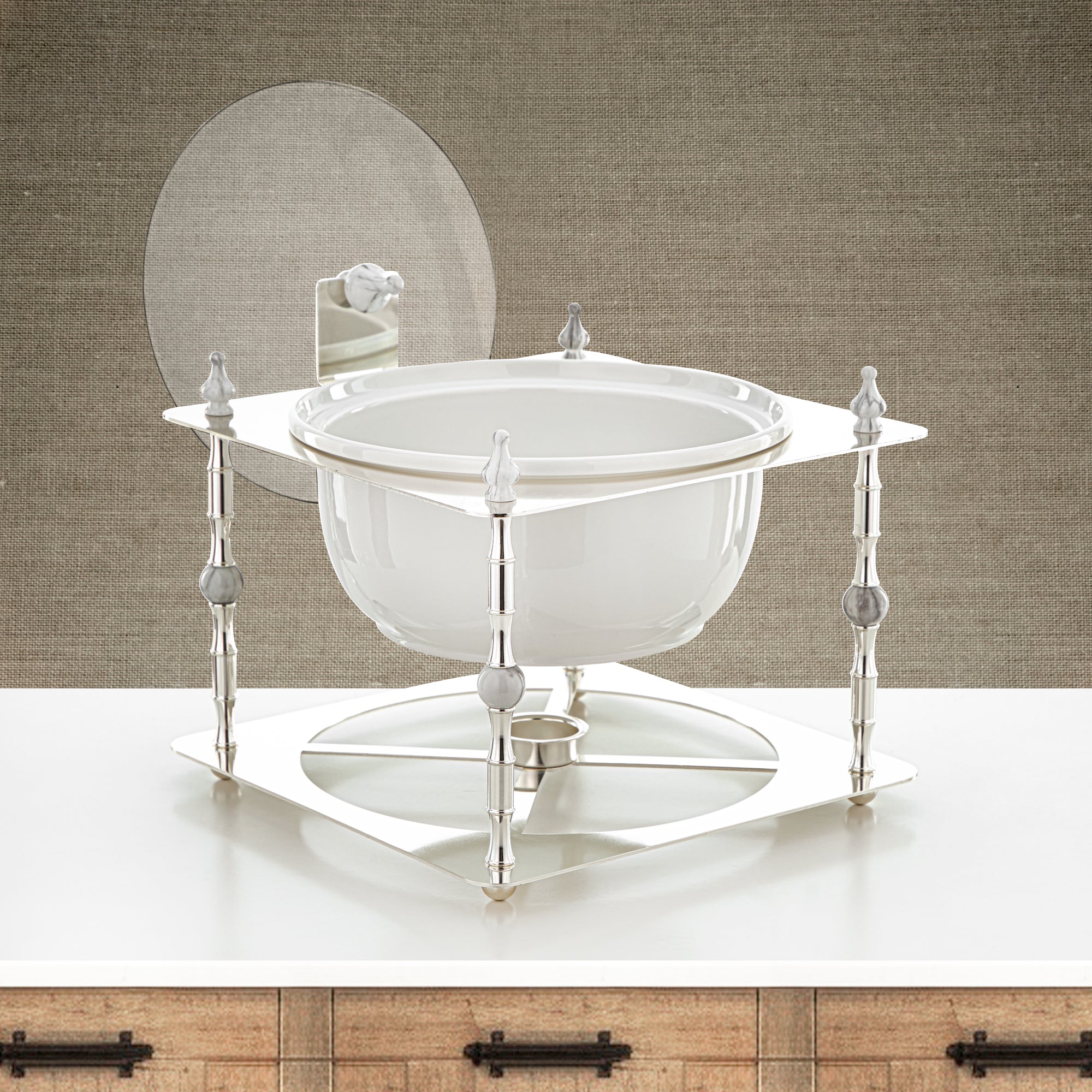 Almarjan 4000 ML Food Warmer Silver - HM4103-S