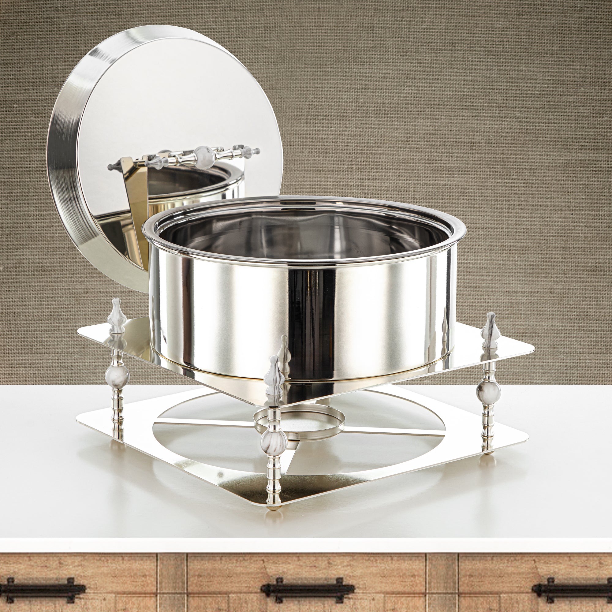 Almarjan 4000 ML Food Warmer Silver - HM4104-S