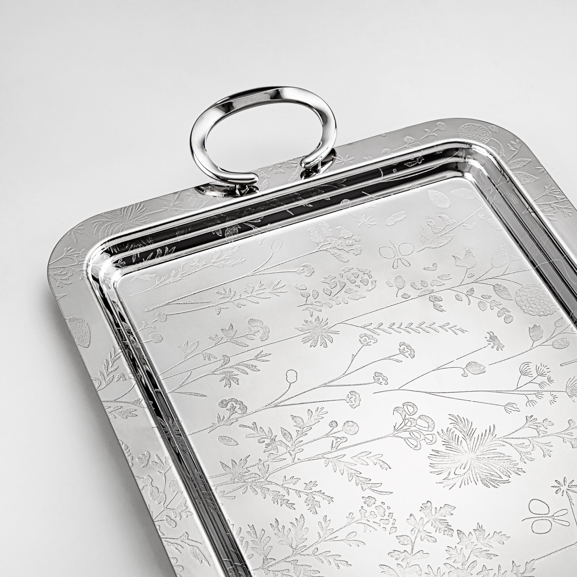 طقم صينية المارجان - 3 قطع، فضي (HT2408003) | رمضان والعيد