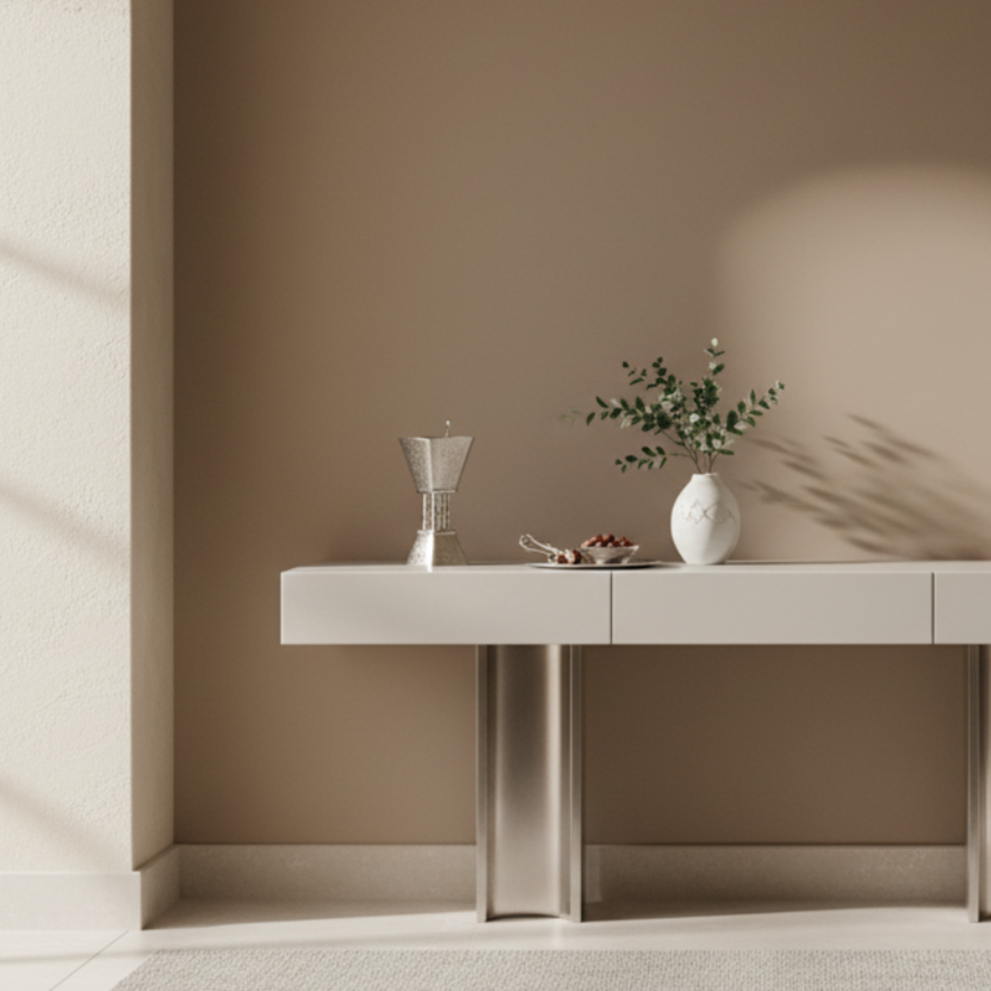 مبخرة المرجان فضية بتأثير التشقق 18 سم