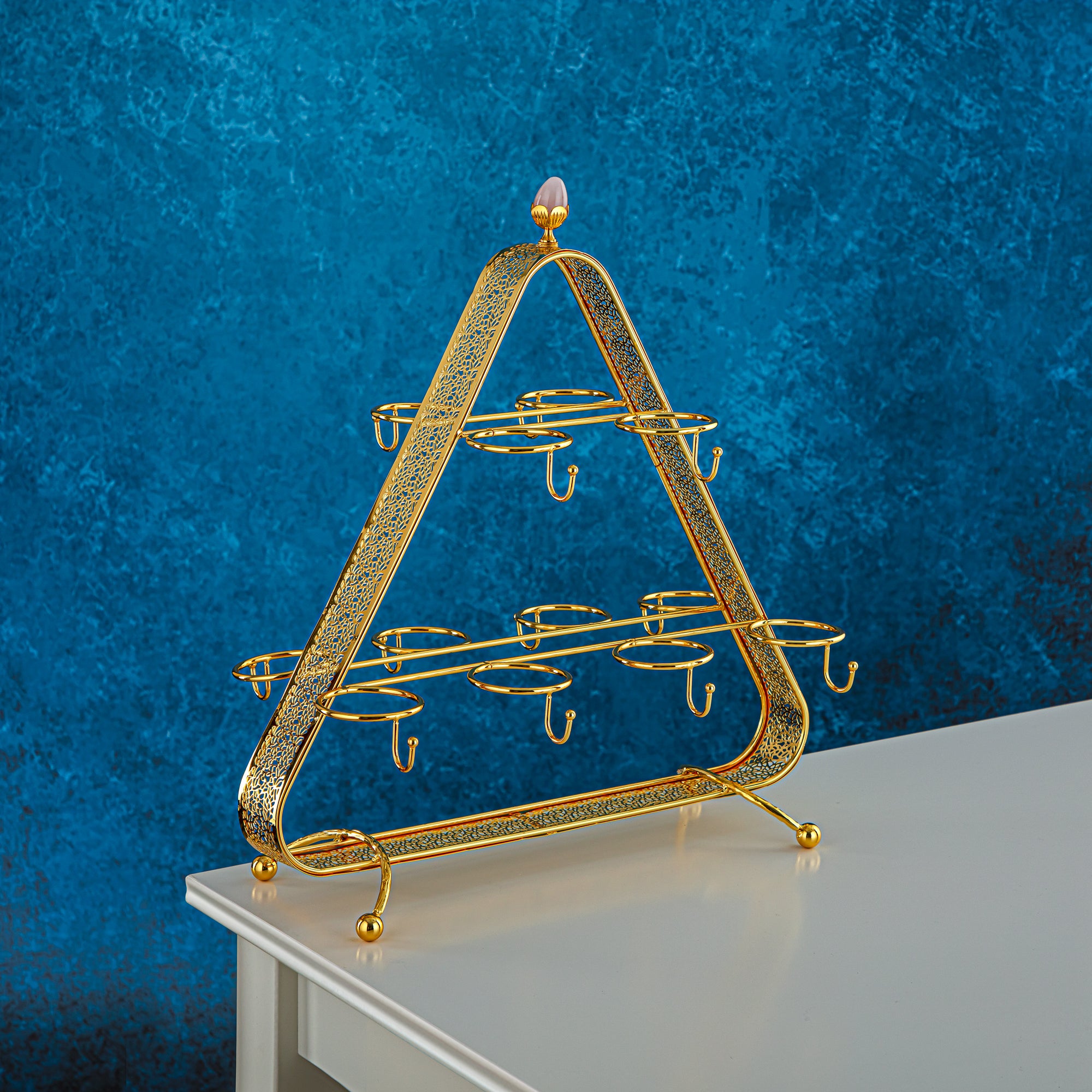 حامل اكواب الشاي والقهوة المرجان ذهبي - KMT0409-G