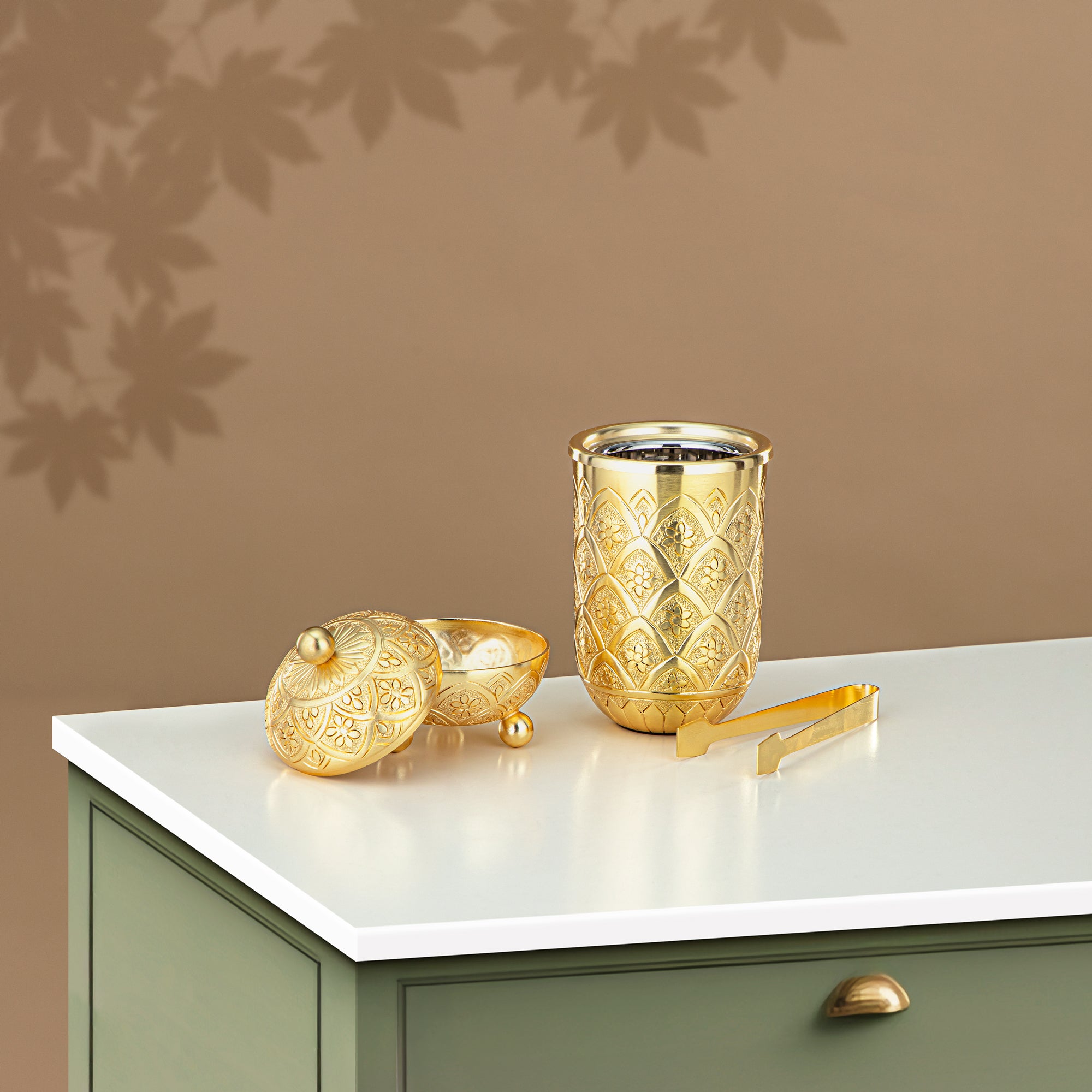 مجموعة مبخرة المارجان، ذهبية (MD-3006) - مبخرة عود