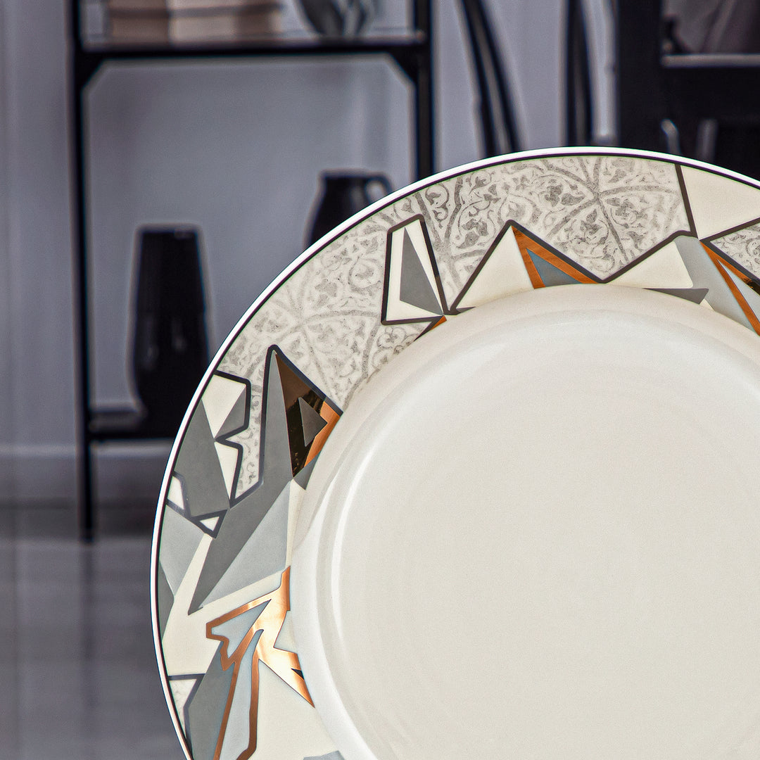Almarjan 6 Pieces Fonon Collection 10.5 Inches Porcelain Dinner Plate Set - 1235