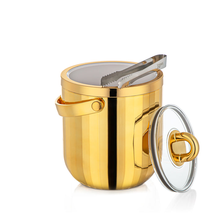 Forever Gold 1.5 Liter Plastic Ice Bucket Gold PT003 ALL G Almarjan