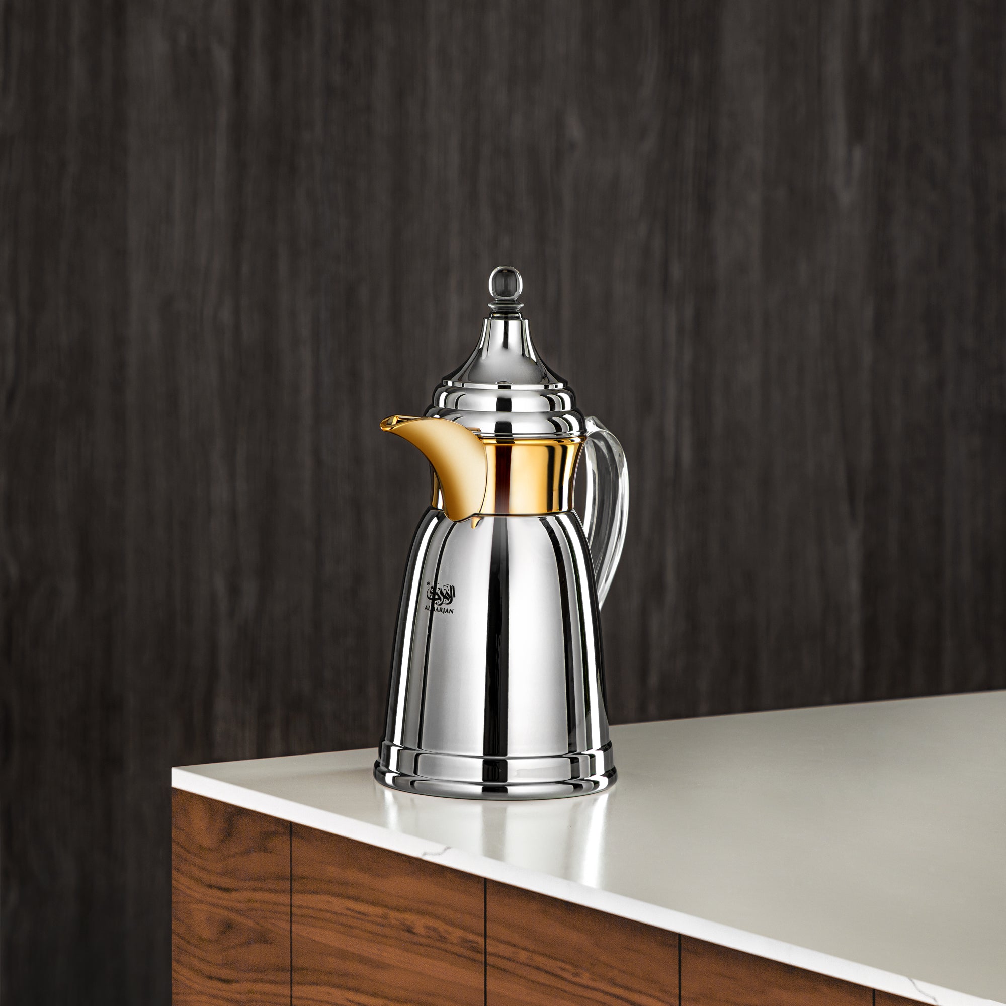 المرجان 350 مل جدار مزدوج من ستانلس ستيل فضي وذهبي - SM-2E02-035 C/G