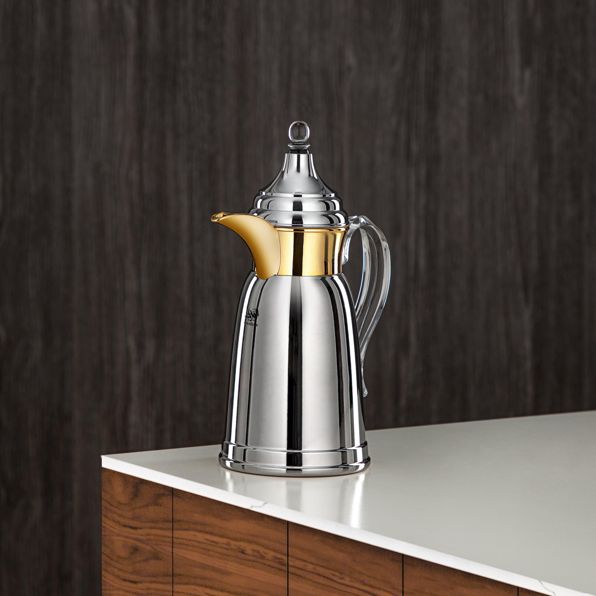 المرجان 600 مل جدار مزدوج من ستانلس ستيل فضي وذهبي - SM-2E02-060 C/G