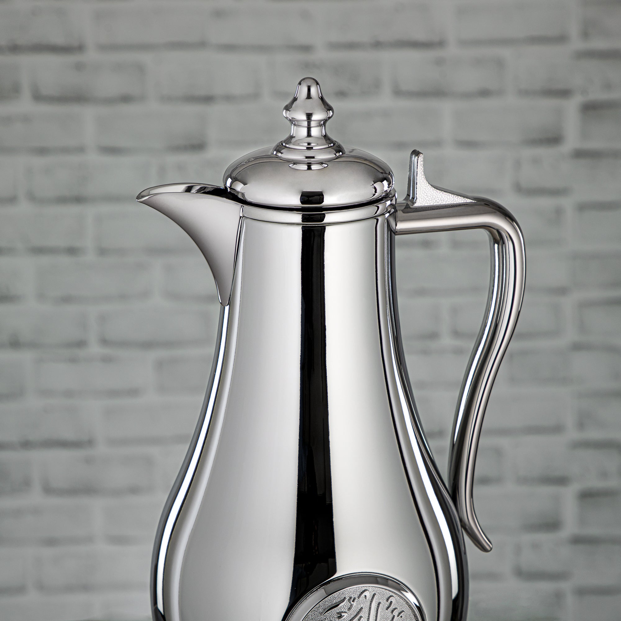 ألمرجان طقم ترامس، زر ضغط - 1 لتر + 1 لتر، فضي (SR-S) - كلاسيكي وأنيق