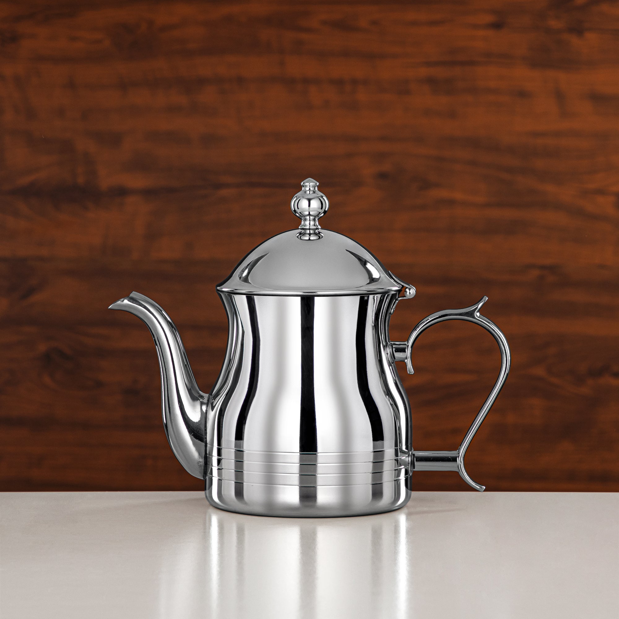 Almarjan Teapot 24oz Silver – Elegance