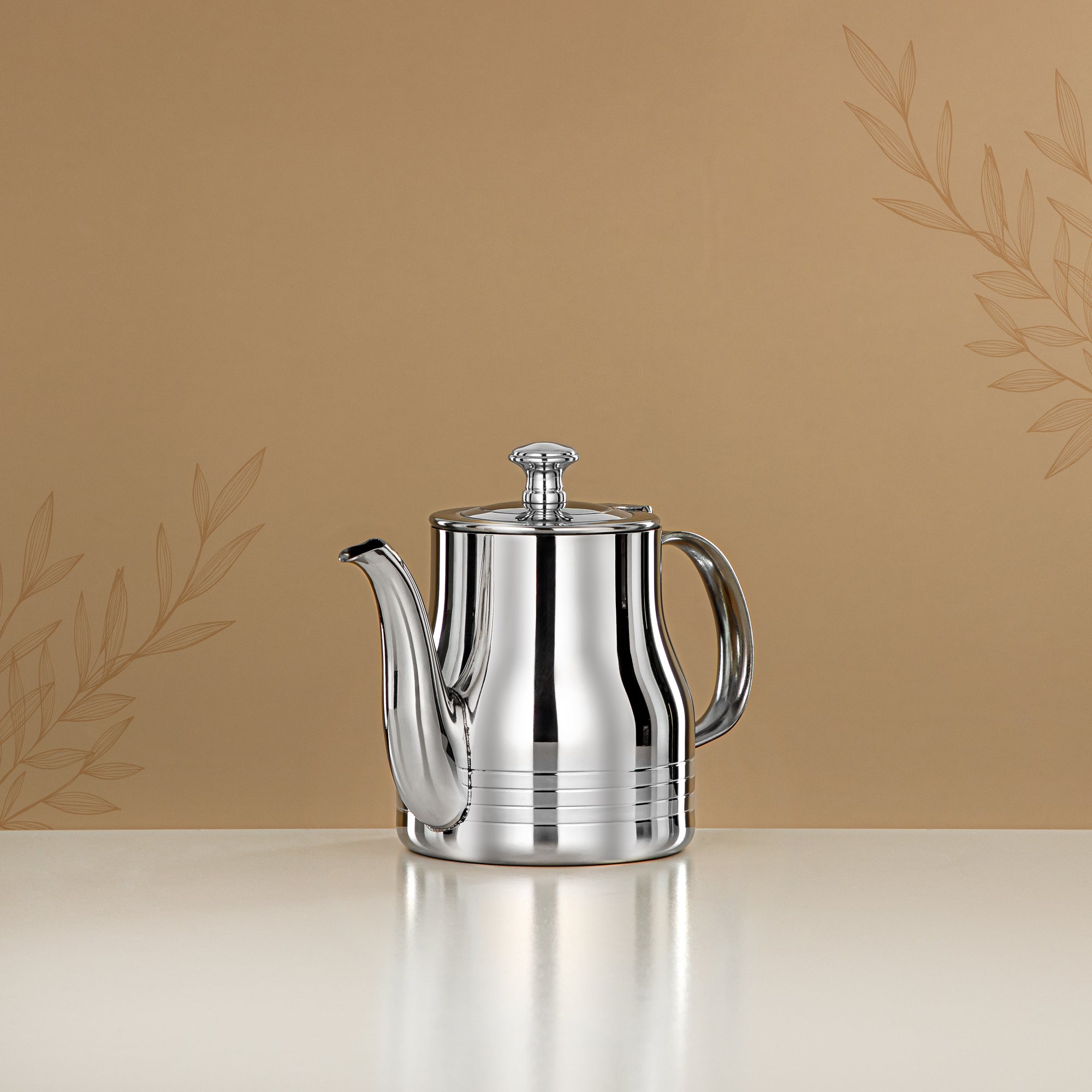 Almarjan Teapot Stainless Steel 0.5L – Elegance