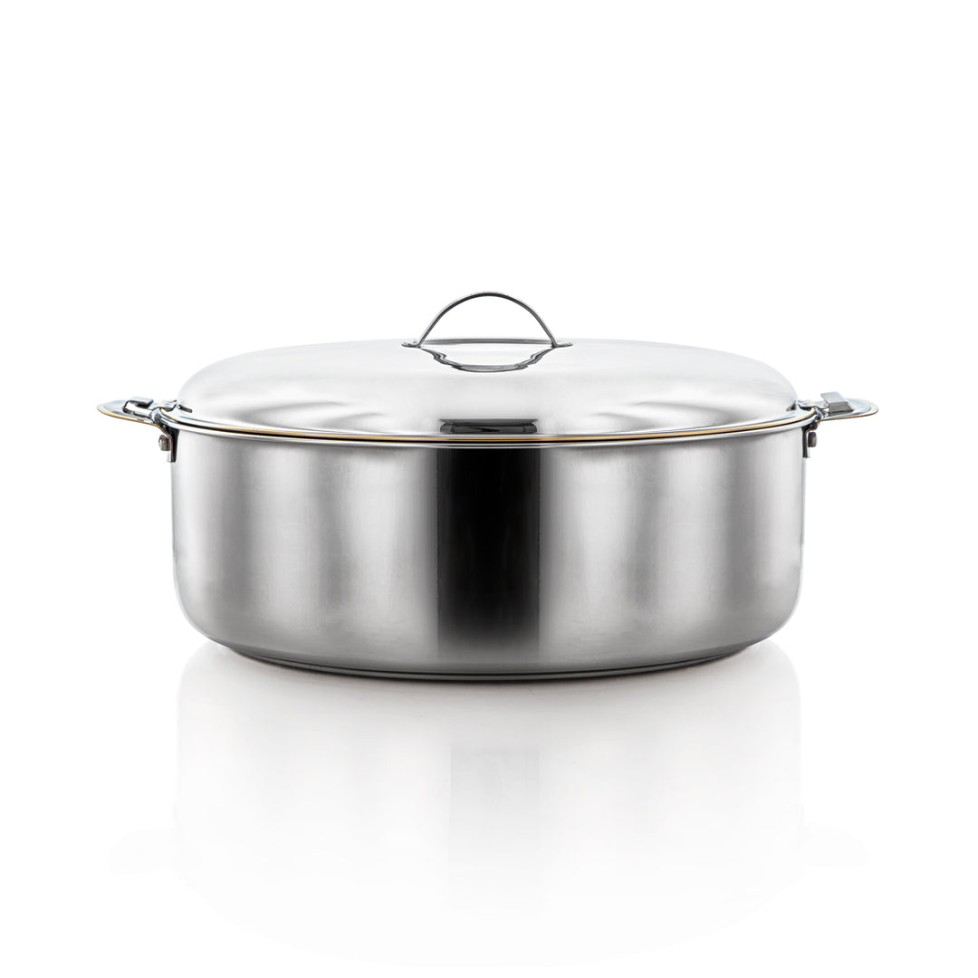 Almarjan 10000 ML Classic Collection Stainless Steel Hot Pot Silver & Gold - H23PG1