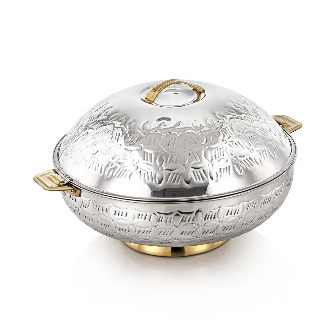 Almarjan 18000 ML Kanz Collection Stainless Steel Hot Pot Silver & Gold - H23M6HG