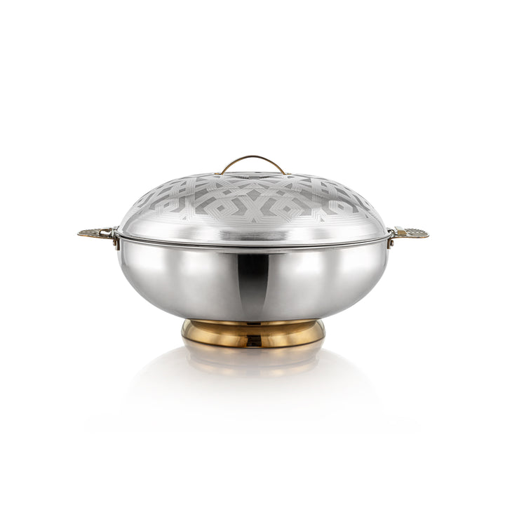 Almarjan 3 Pieces Kanz Collection Stainless Steel Hot Pot Silver & Gold - H23E21HG