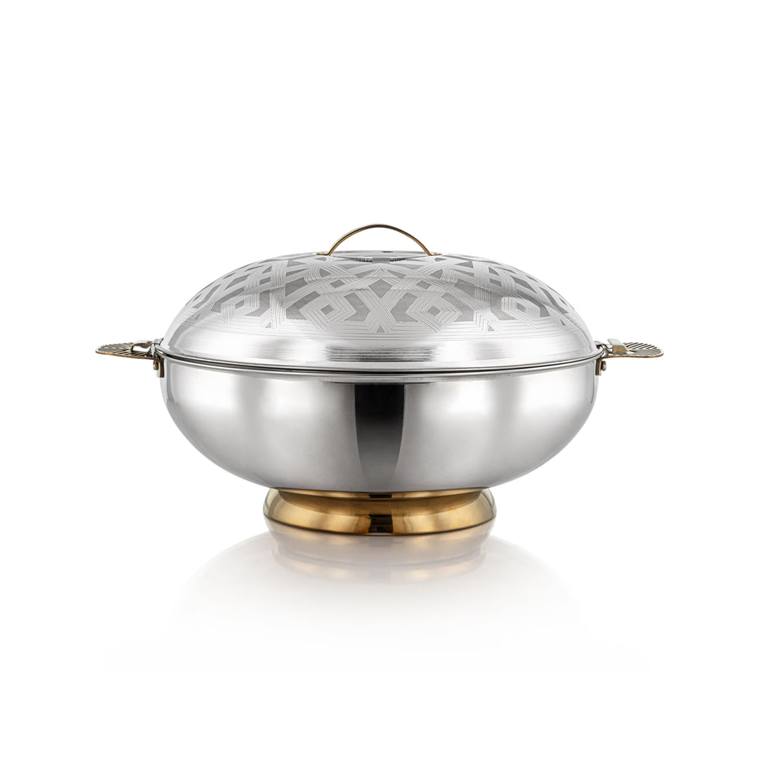 Almarjan 12000 ML Kanz Collection Stainless Steel Hot Pot Silver & Gold - H23E21HG