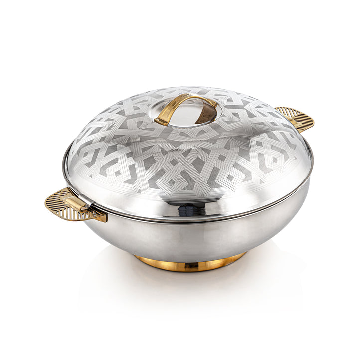 Almarjan 12000 ML Kanz Collection Stainless Steel Hot Pot Silver & Gold - H23E21HG
