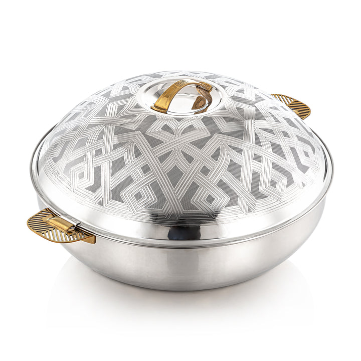 Almarjan 21000 ML Kanz Collection Stainless Steel Hot Pot Silver & Gold - H23E21HG