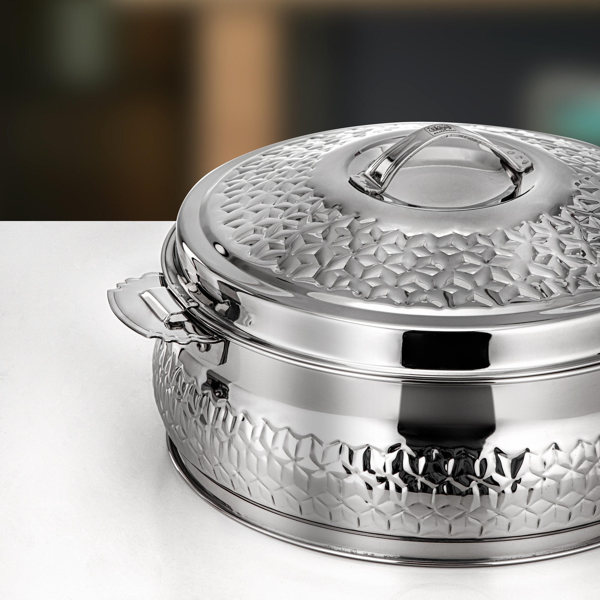 Almarjan Maha Hot Pot Set 3 Pieces Silver
