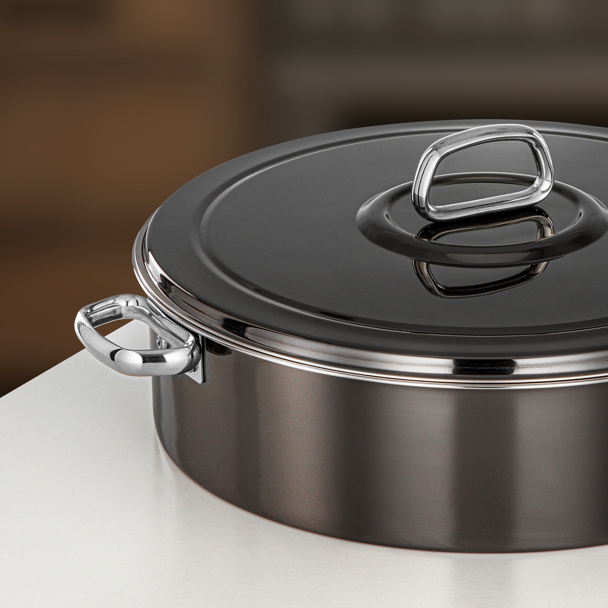 Almarjan Diana Hot Pot 35 cm Gun Black & Silver