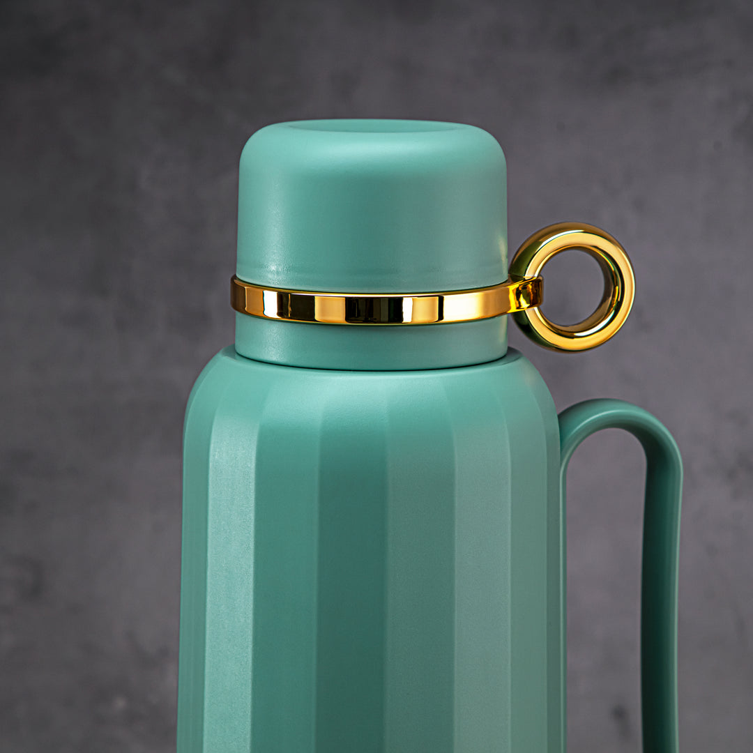 Almarjan 1 Liter Vacuum Flask Green & Gold - GT101 MMGG