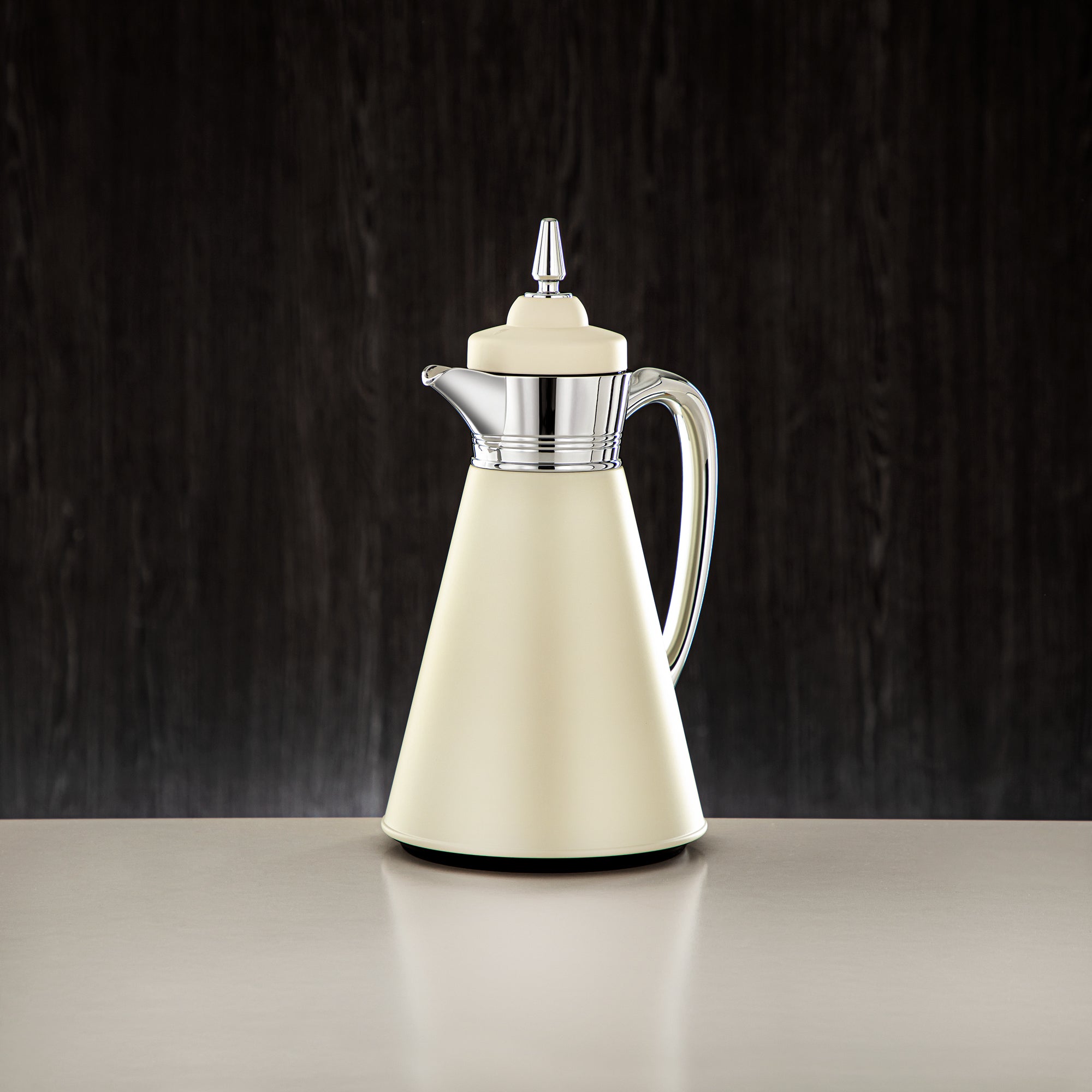 Almarjan Vacuum Flask Set, 0.7L + 1L, Beige & Silver (UBC-A0700/B1000 Q305YZC) - Ramadan Serveware