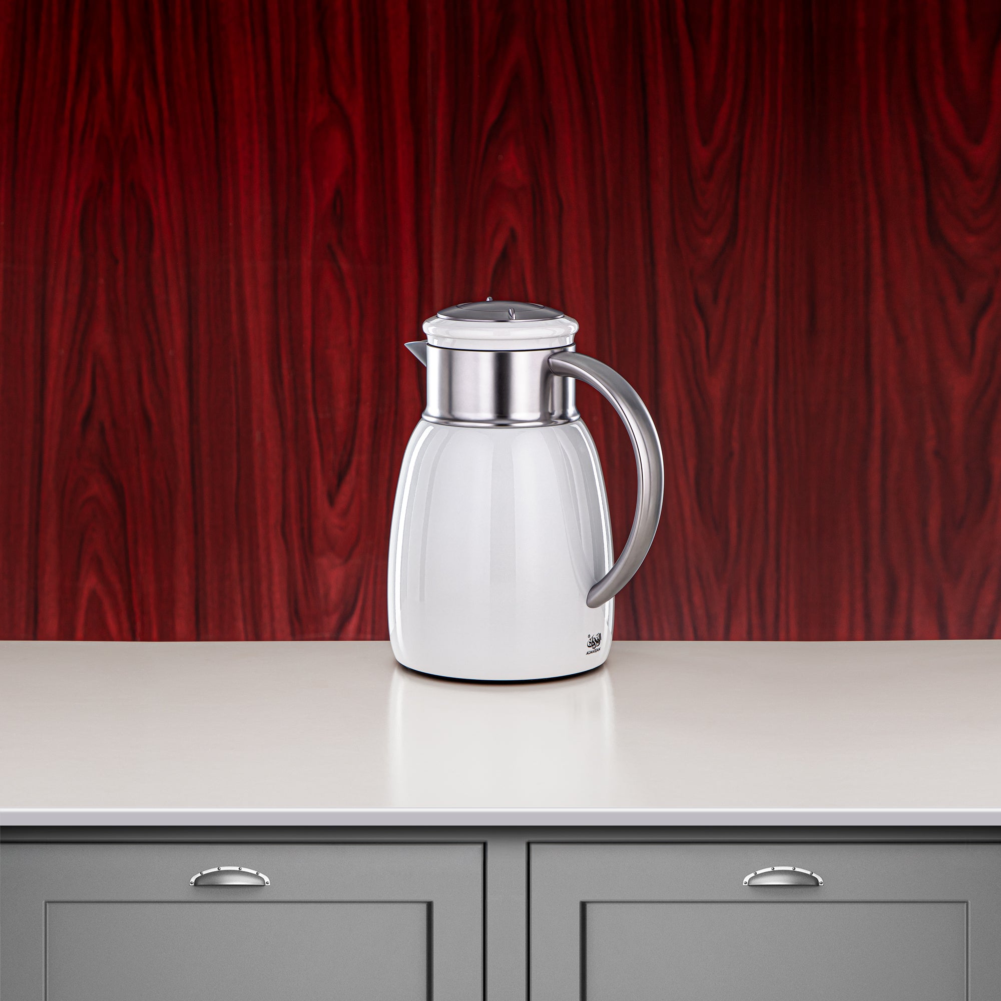 Almarjan Vacuum Flask Set, 0.35L + 0.65L + 1L, White & Matt Silver (ULC-0350/0650/1000 Q1ZE23) - For Every Occasion