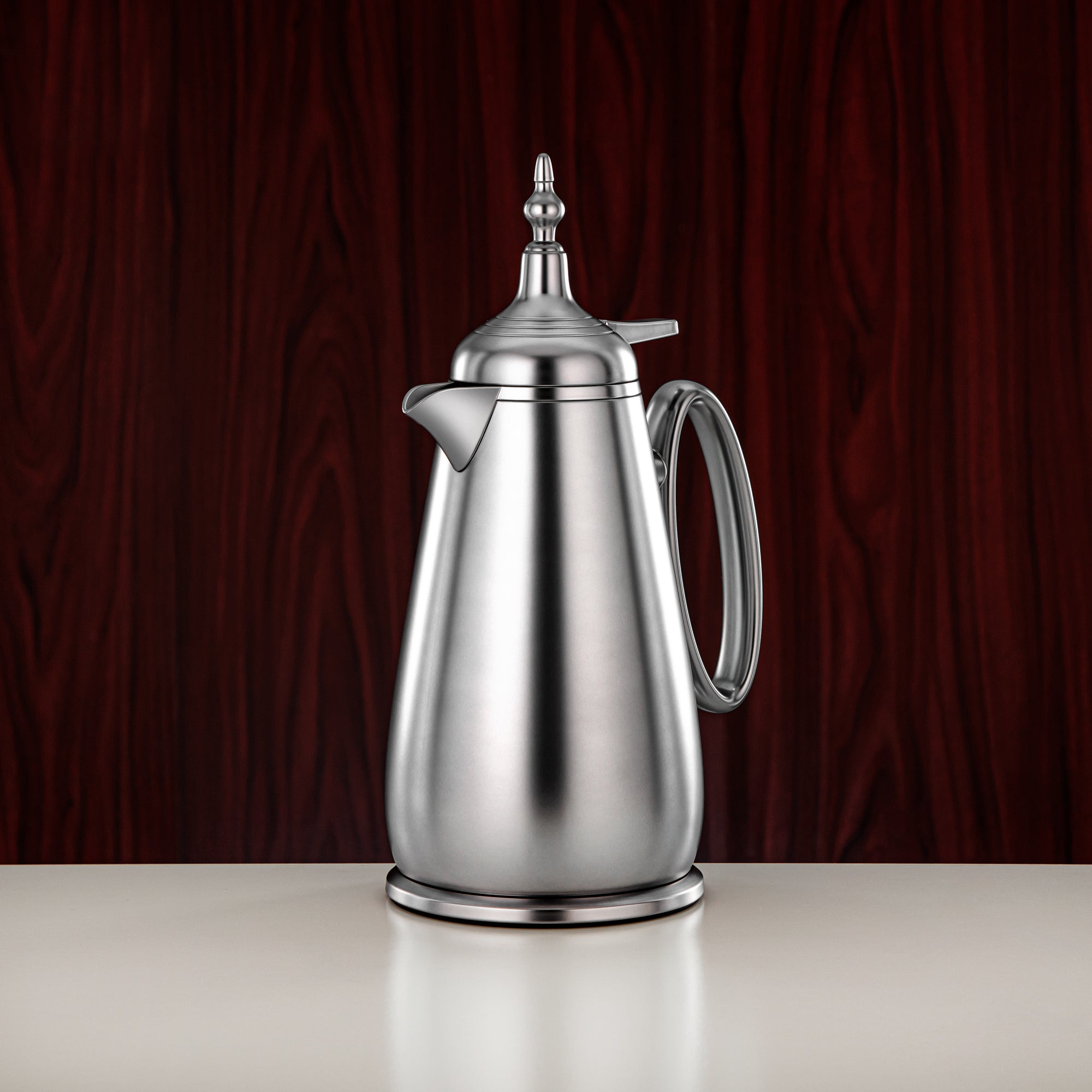 ألمرجان طقم ترامس زر ضغط ABS فضي غير لامع 0.7 لتر + 1 لتر (UOP-A0700/B1000E23) - كلاسيكي ترمس