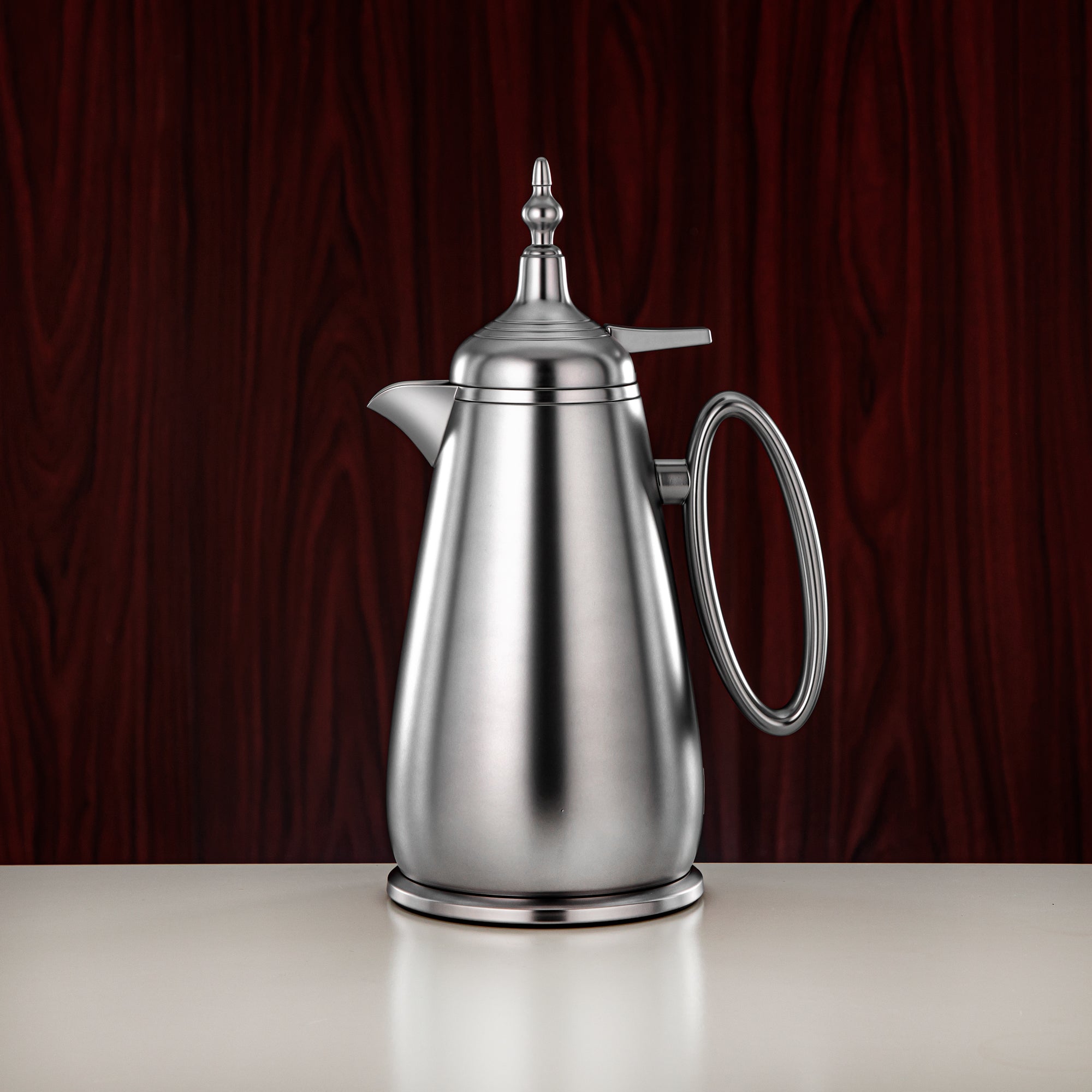 ألمرجان طقم ترامس زر ضغط ABS فضي غير لامع 0.7 لتر + 1 لتر (UOP-A0700/B1000E23) - كلاسيكي ترمس