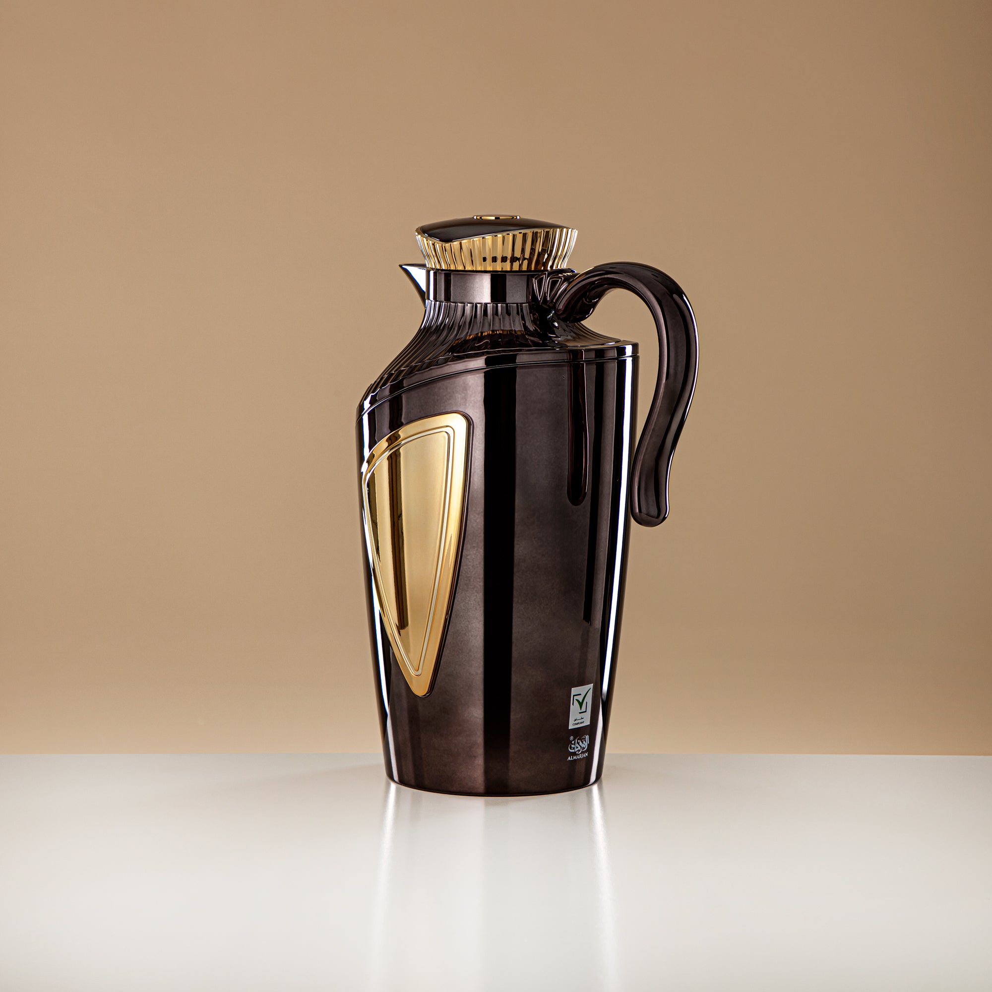 المرجان طقم ترامس قطعتان لون بندقية وذهبي - UWP-0700/1000 E10C95