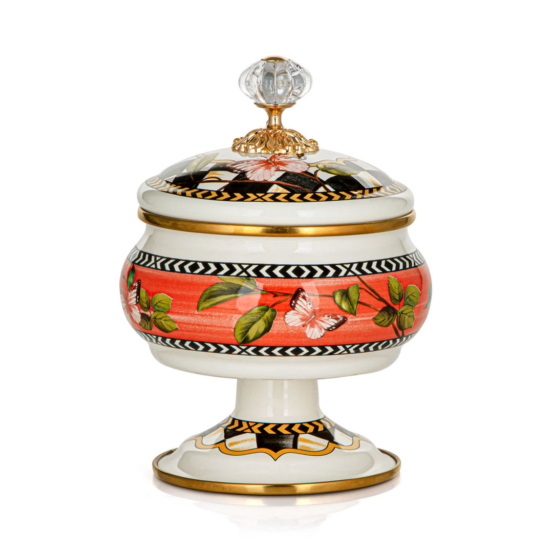 Almarjan 14 CM Tohfa Collection Enamel Sugar Bowl With Stand - 287421085