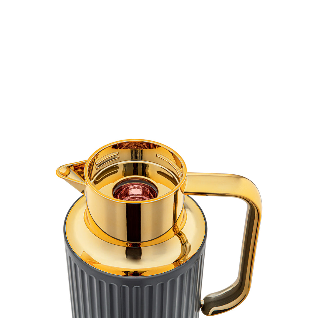 Almarjan 1 Liter Vacuum Flask  Matt Grey & Gold - 2C122-100 MG/G