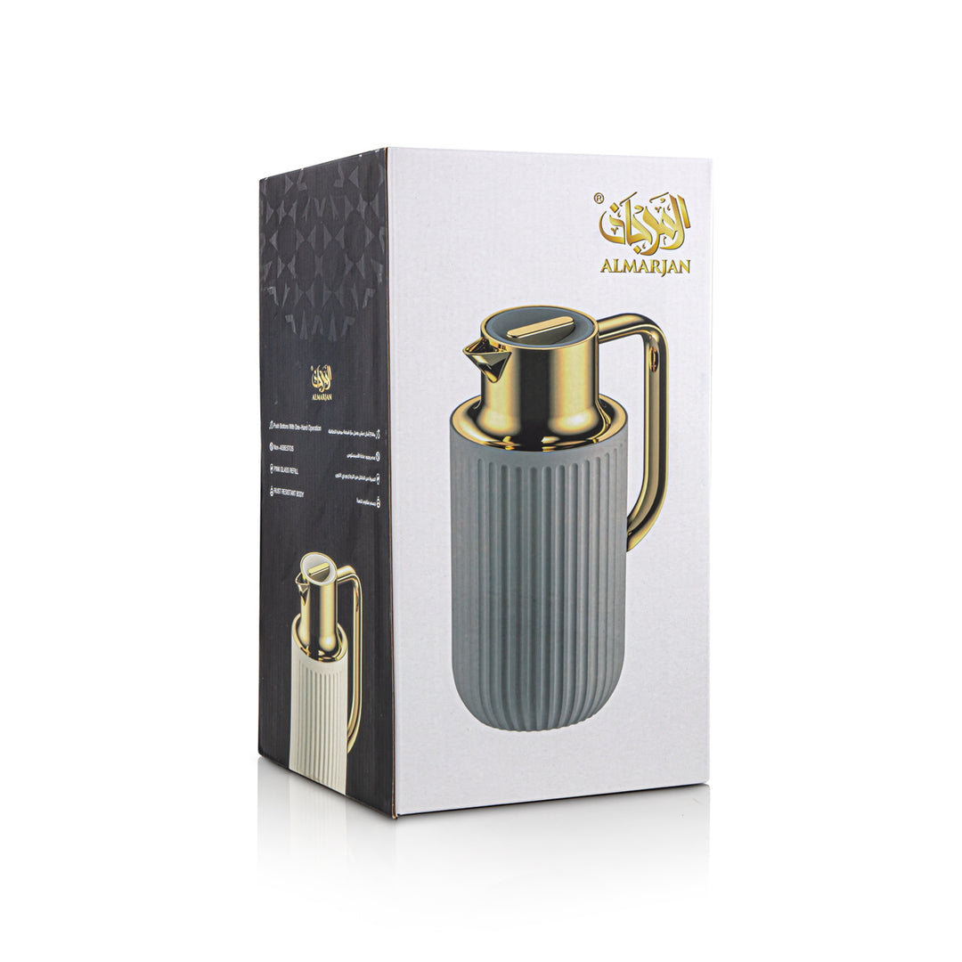 Almarjan 1.6 Liter Vacuum Flask  Matt Grey & Gold - 2C122-160 MG/G