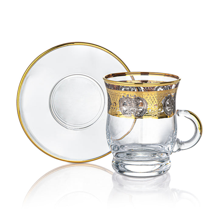 Almarjan 6 Pieces Glass Tea Cup Set - 3088/763