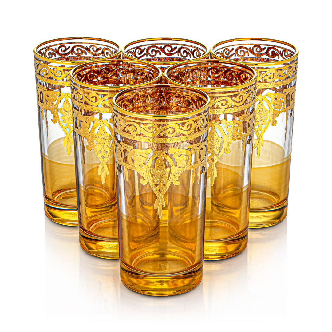 Almarjan 6 Pieces Glass Water Cup Set - 641/822