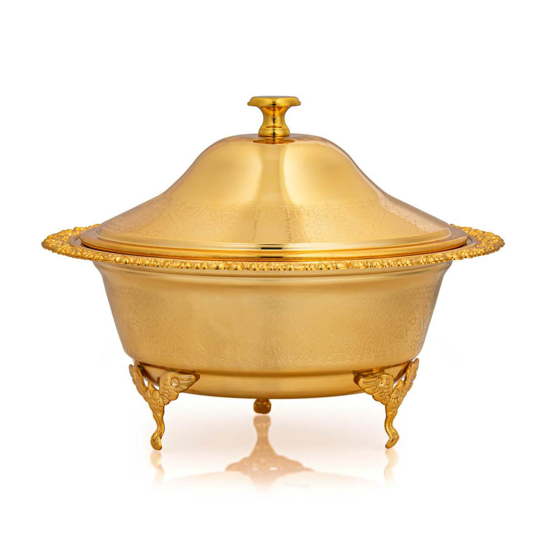 Shop 20 CM Date Bowl With Cover Gold at Almarjanstore.com - UAE