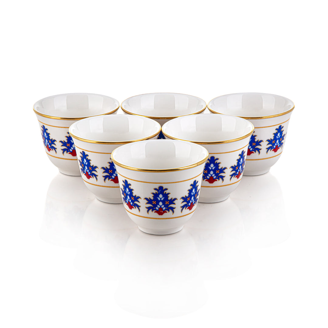 Almarjan 6 Pieces Orca Collection Porcelain Cawa Cups - 87156