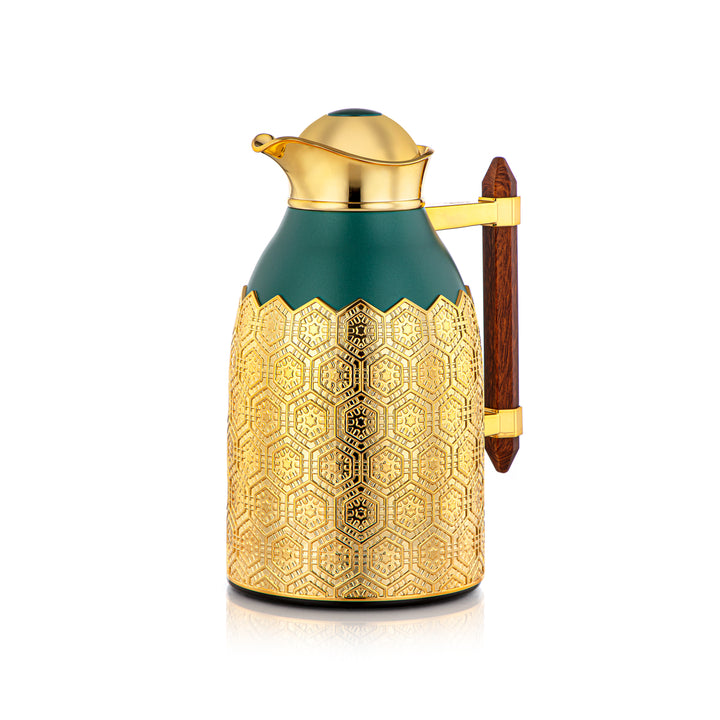 Almarjan 2 Pieces Vacuum Flask Set Green & Gold - CBL + CBM-GNG