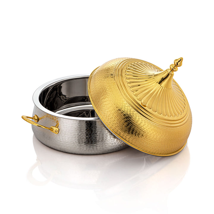 Almarjan 35 CM Brass Hot Pot Silver & Gold - MD-211 A