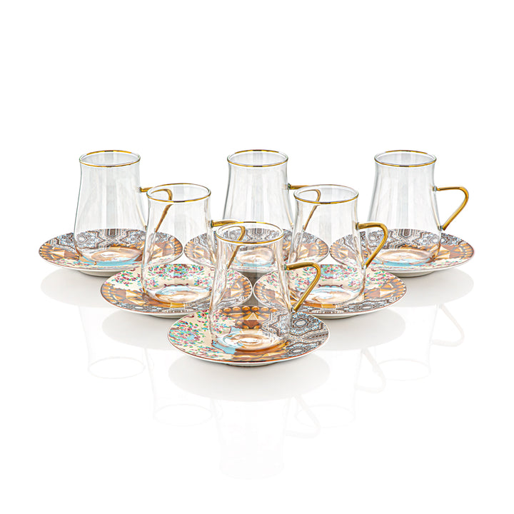 Almarjan 6 Pieces Fonon Collection Tea Cup Set - 1627