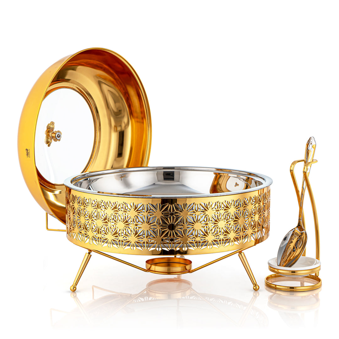Almarjan 6500 ML Chafing Dish With Spoon Gold - STS0012903