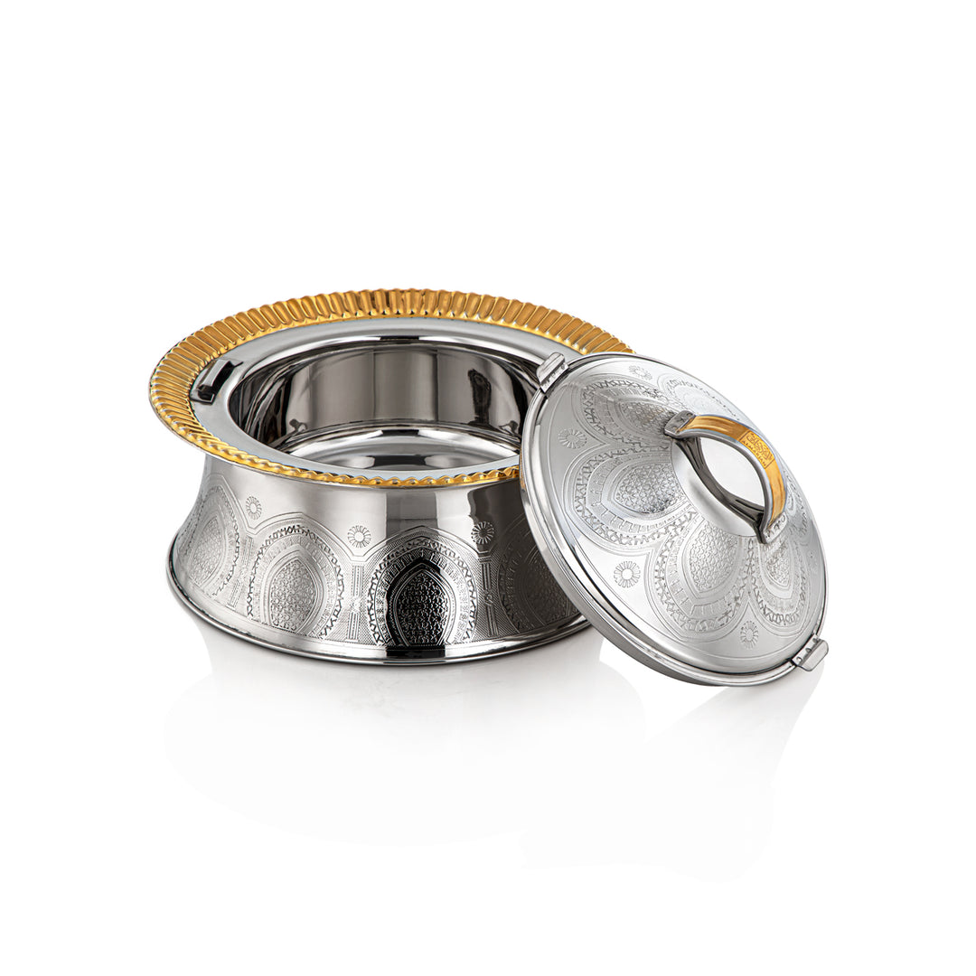 Almarjan 20 CM Afrah Collection Stainless Steel Hot Pot Silver & Gold - H22EPG1 Lock