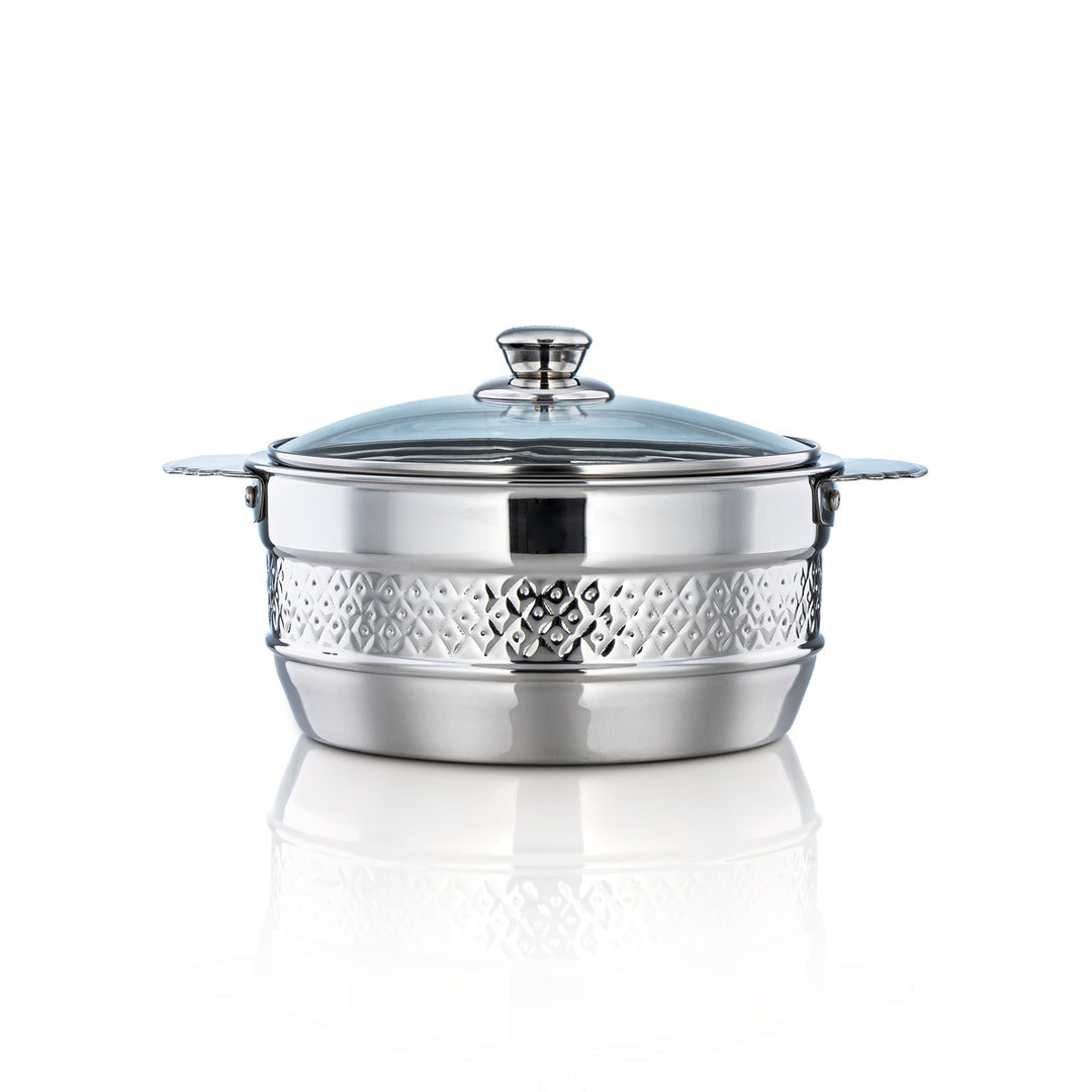 Almarjan 4000 ML Mona Collection Stainless Steel Hot Pot Silver - H21M5