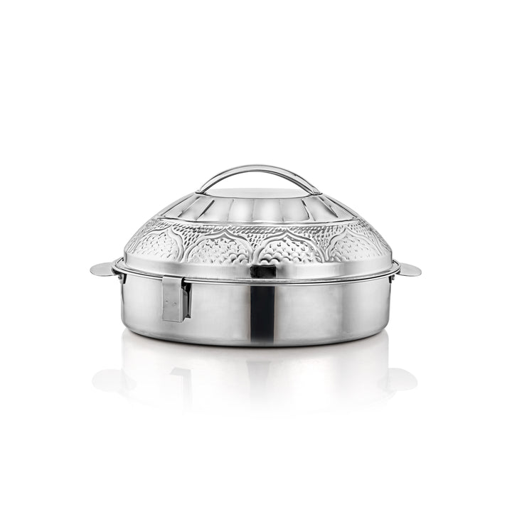 Almarjan 40 CM Marmar Collection Stainless Steel Oval Hot Pot Silver - H23M15