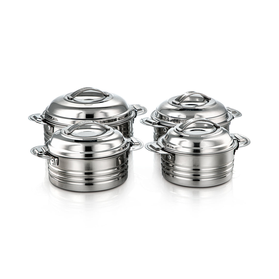Almarjan 4 Pieces Mini Collection Stainless Steel Hot Pot Set Silver - H23P10