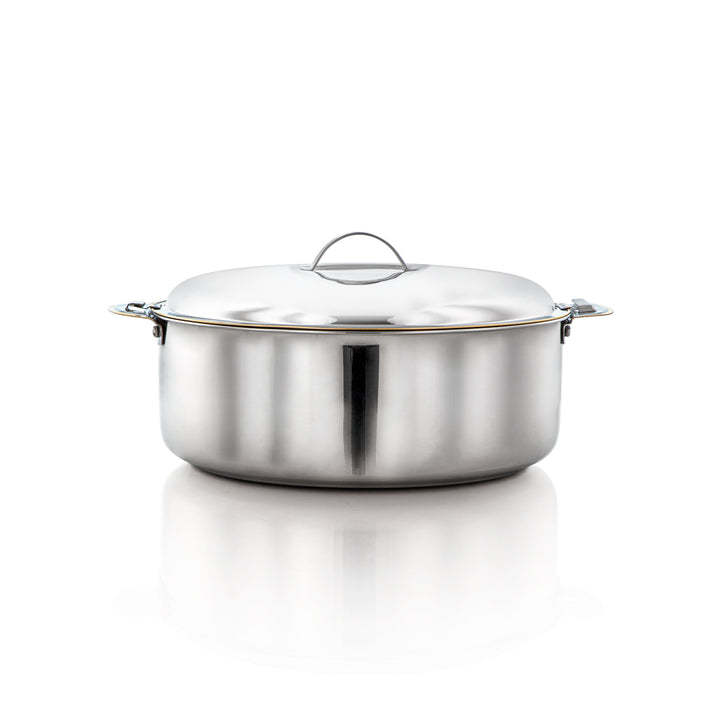 Almarjan 5000 ML Classic Collection Stainless Steel Hot Pot Silver & Gold - H23PG1