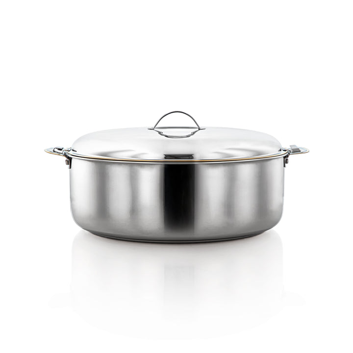 Almarjan 8000 ML Classic Collection Stainless Steel Hot Pot Silver & Gold - H23PG1