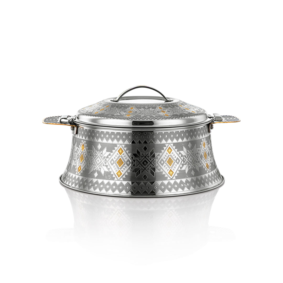 Almarjan 3 Pieces Ahram Collection Stainless Steel Hot Pot Silver & Gold - H23EPG8HG