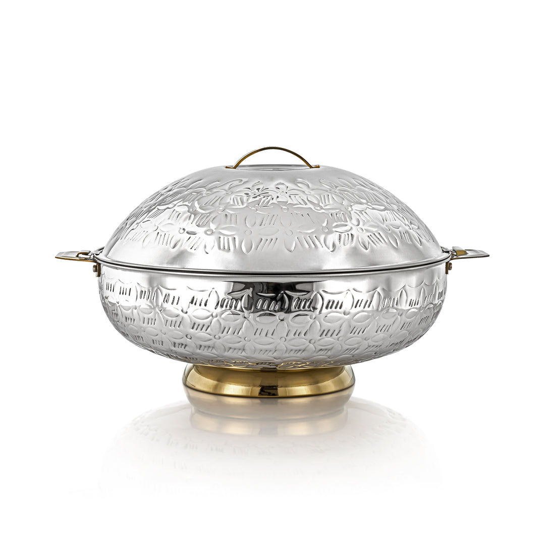 Almarjan 18000 ML Kanz Collection Stainless Steel Hot Pot Silver & Gold - H23M6HG