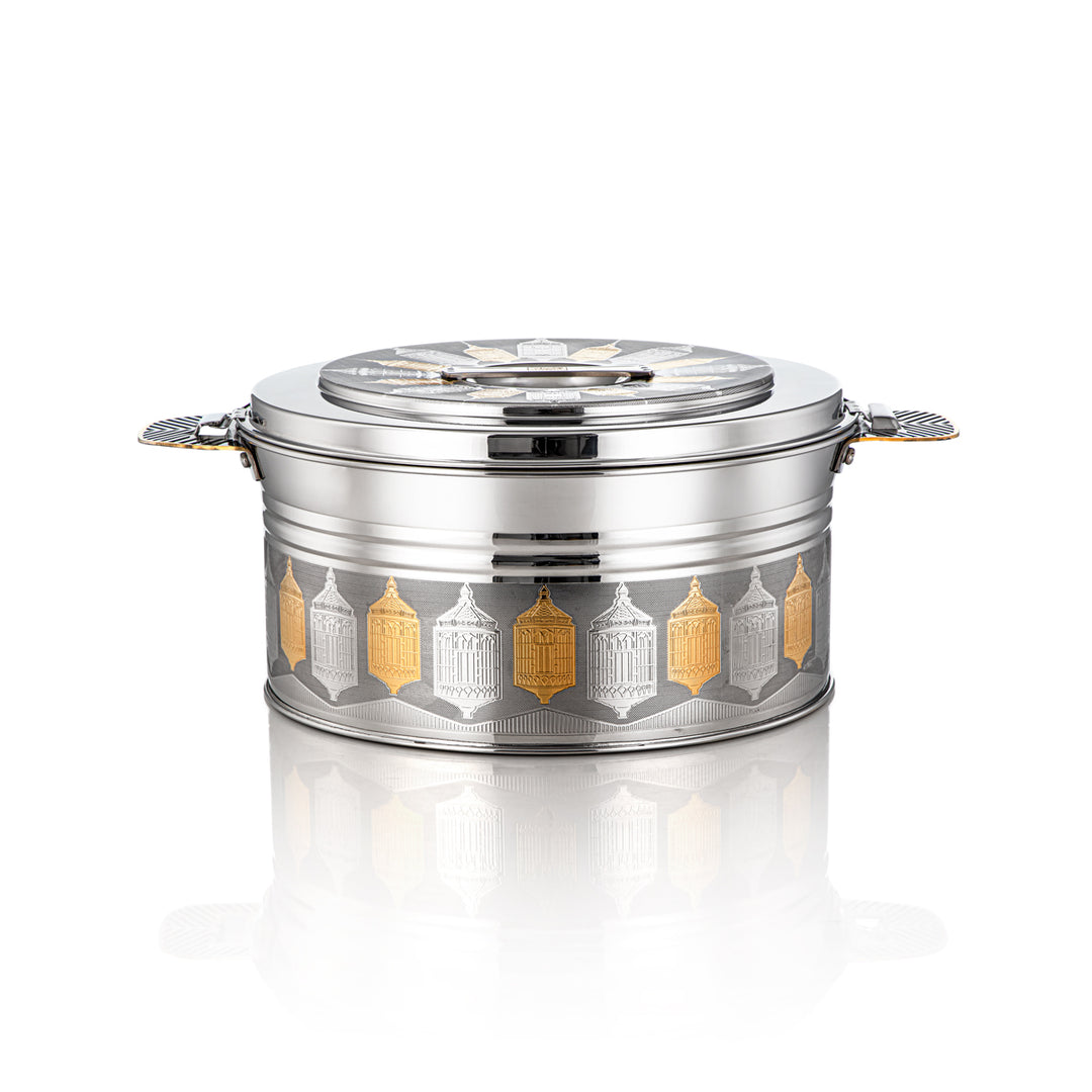 Almarjan 6000 ML Shaharzad Collection Stainless Steel Hot Pot Silver & Gold - H23EPG20HG