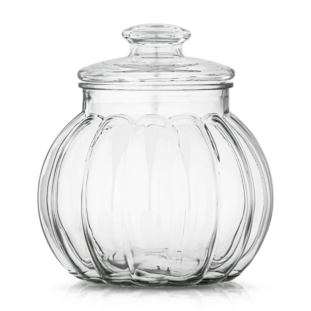 Claro Glass Round Air Tight Spice Jar Clear 1900 ML GJ003
