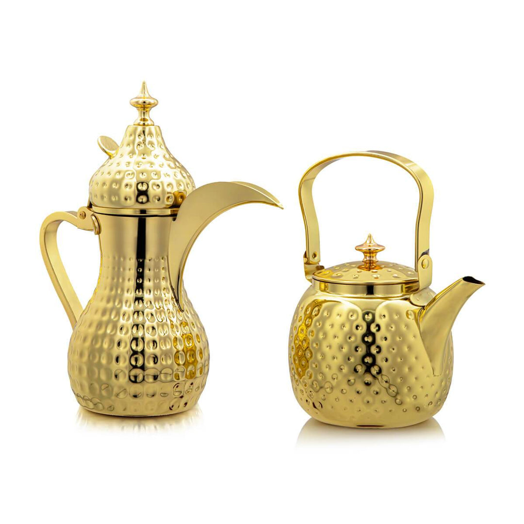 Almarjan 2 Pieces Stainless Steel Tea & Coffee Set Gold - STS0010627