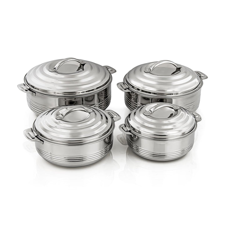 Almarjan 4 Piece Casa Collection Stainless Steel Hot Pot Silver - STS0290035